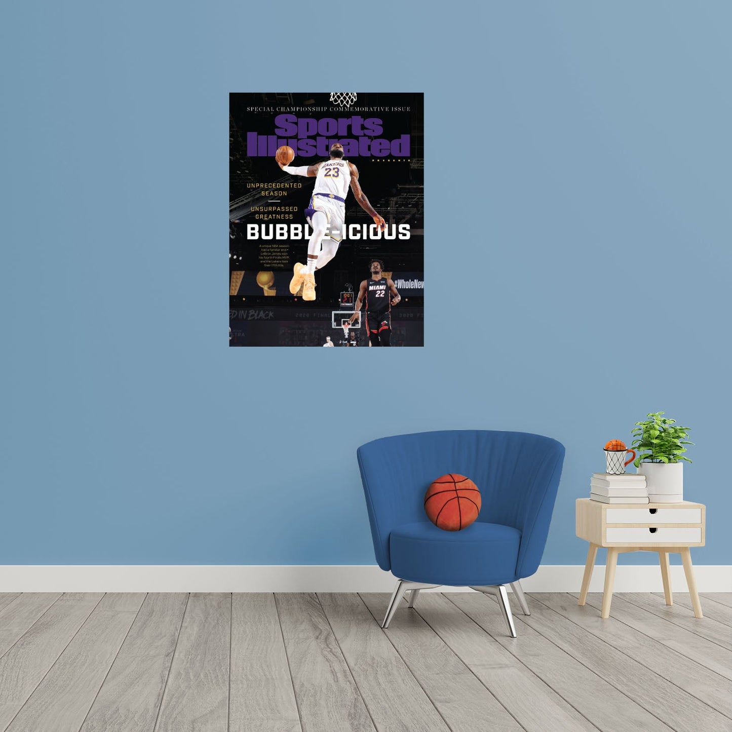 Los Angeles Lakers: LeBron James 2020 NBA Championship Commemorative Issue Sports Illustrated Cover Sports Illustrated Cover - Officially Licensed NBA Removable Adhesive Decal