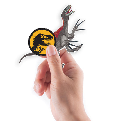 Sheet of 5 -Jurassic World Dominion: Therizinosaurus Minis        - Officially Licensed NBC Universal Removable     Adhesive Decal