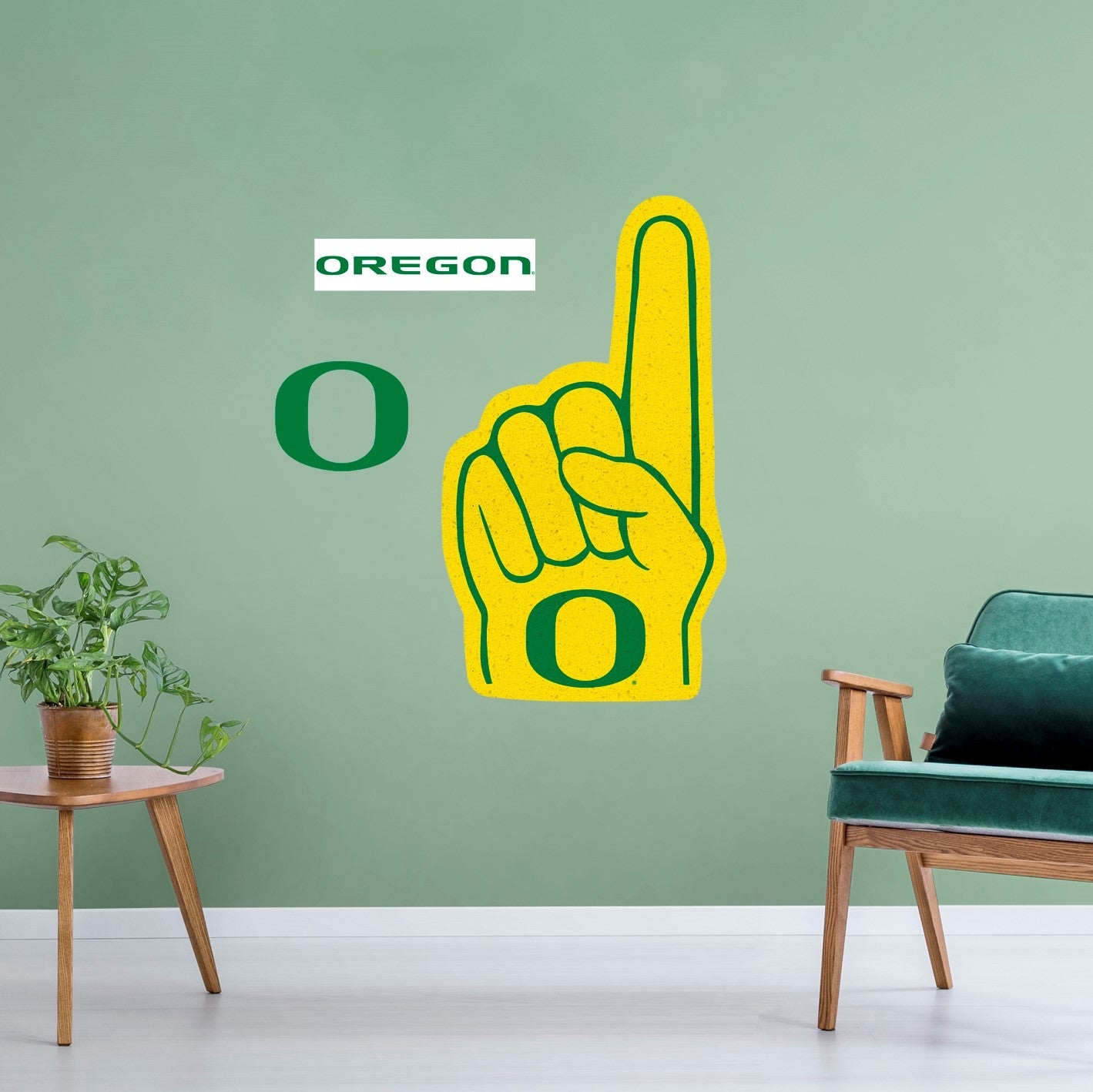 Oregon Ducks: Foam Finger - Officially Licensed NCAA Removable Adhesive Decal