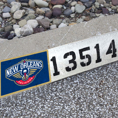 New Orleans Pelicans:  Address Block Logo        - Officially Licensed NBA    Outdoor Graphic