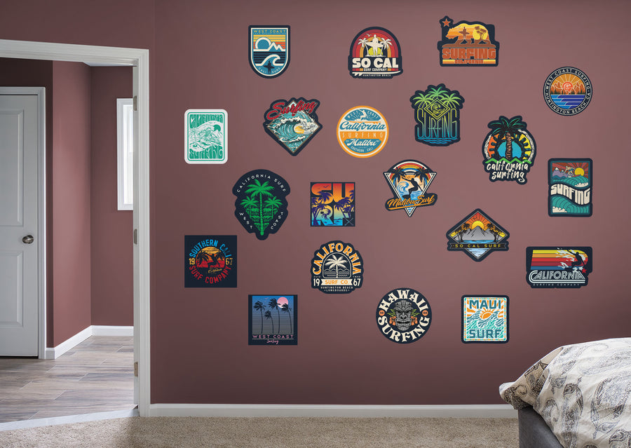 Seasons Decor:  Summer California Collection        -   Removable Wall   Adhesive Decal
