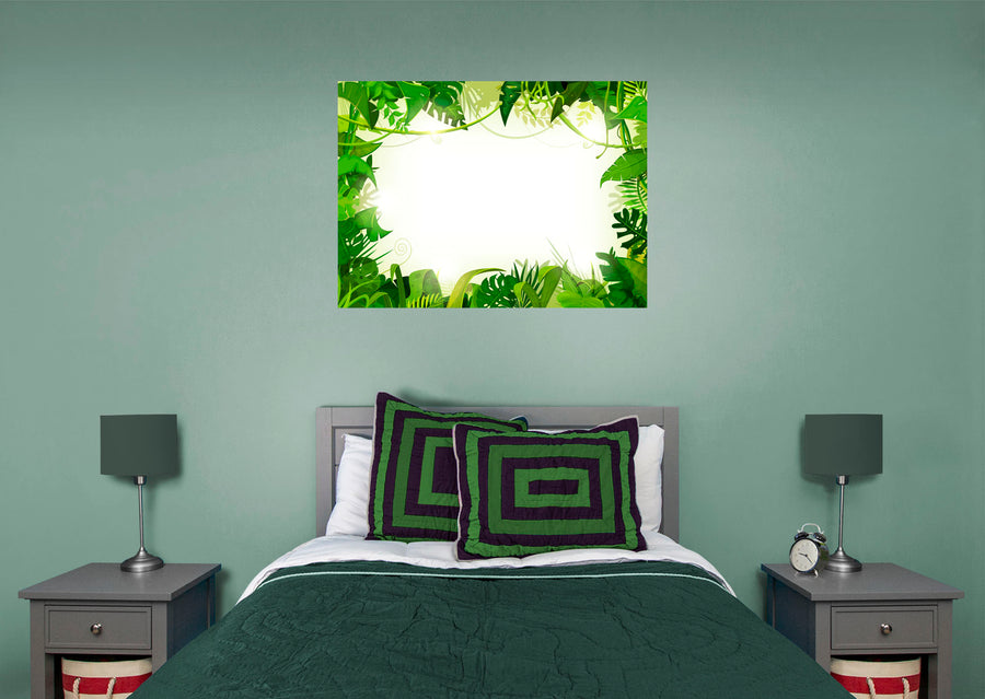 Jungle:  Leaves Dry Erase        -   Removable Wall   Adhesive Decal