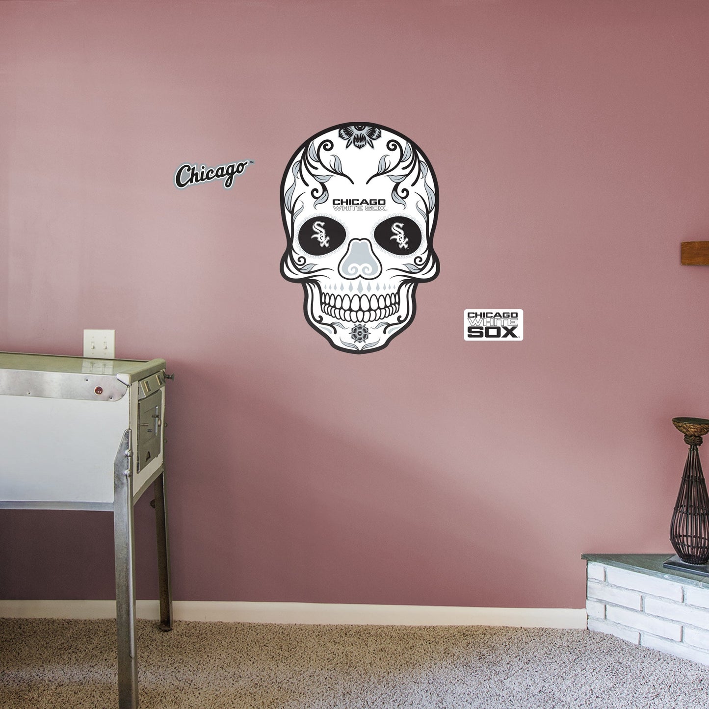 Chicago White Sox: Skull - Officially Licensed MLB Removable Adhesive Decal
