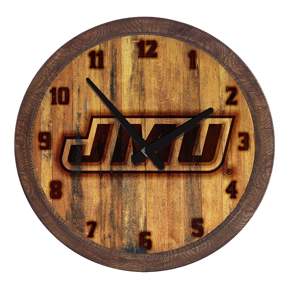 James Madison Dukes: Branded "Faux" Barrel Top Wall Clock - The Fan-Brand