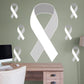 Giant Lung Cancer Ribbon  + 6 Decals (24"W x 51"H)