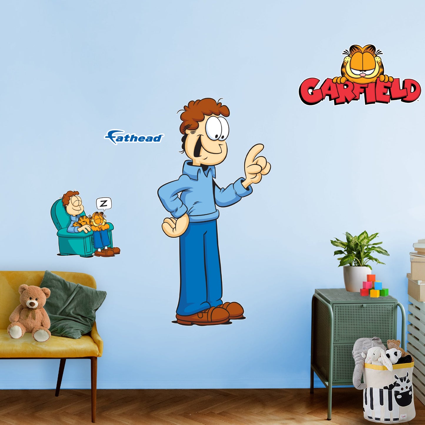 Garfield: Jon RealBig - Officially Licensed Nickelodeon Removable Adhesive Decal