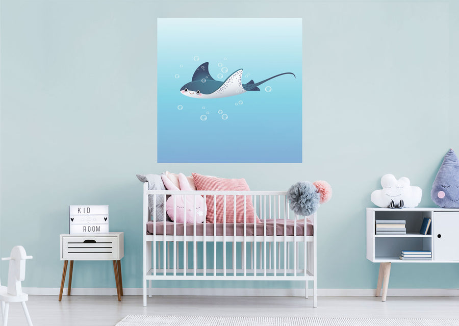 Nursery:  Swimming        -   Removable Wall   Adhesive Decal