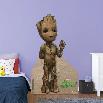 I am Groot: Groot Waving  Life-Size   Foam Core Cutout  - Officially Licensed Marvel    Stand Out