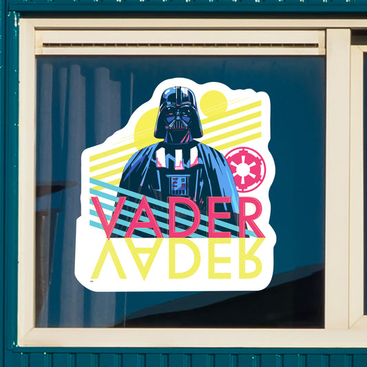 Vader Neon Lines Window Cling        - Officially Licensed Star Wars Removable Window   Static Decal