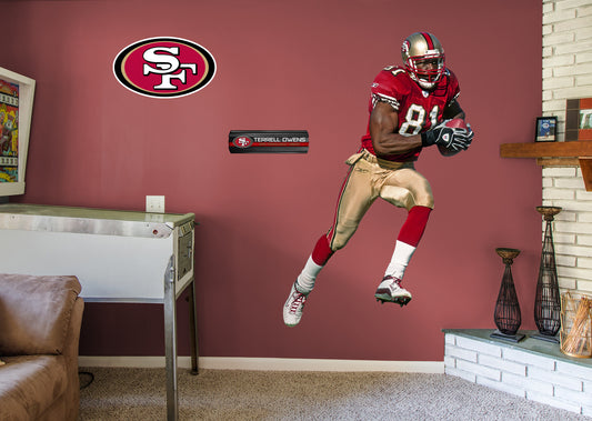 San Francisco 49ers: Terrell Owens 2021 Legend        - Officially Licensed NFL Removable Wall   Adhesive Decal