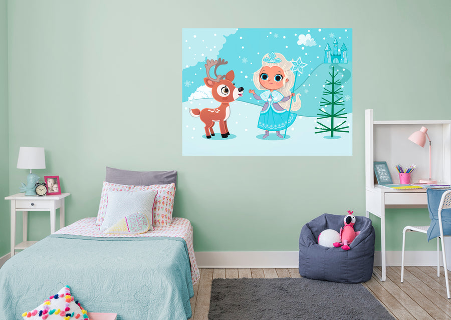 Nursery Princess:  Winter Mural        -   Removable Wall   Adhesive Decal
