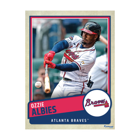 Atlanta Braves: Ozzie Albies 2021 World Series Celebration Poster - MLB Removable Adhesive Wall Decal Giant 36W x 48H