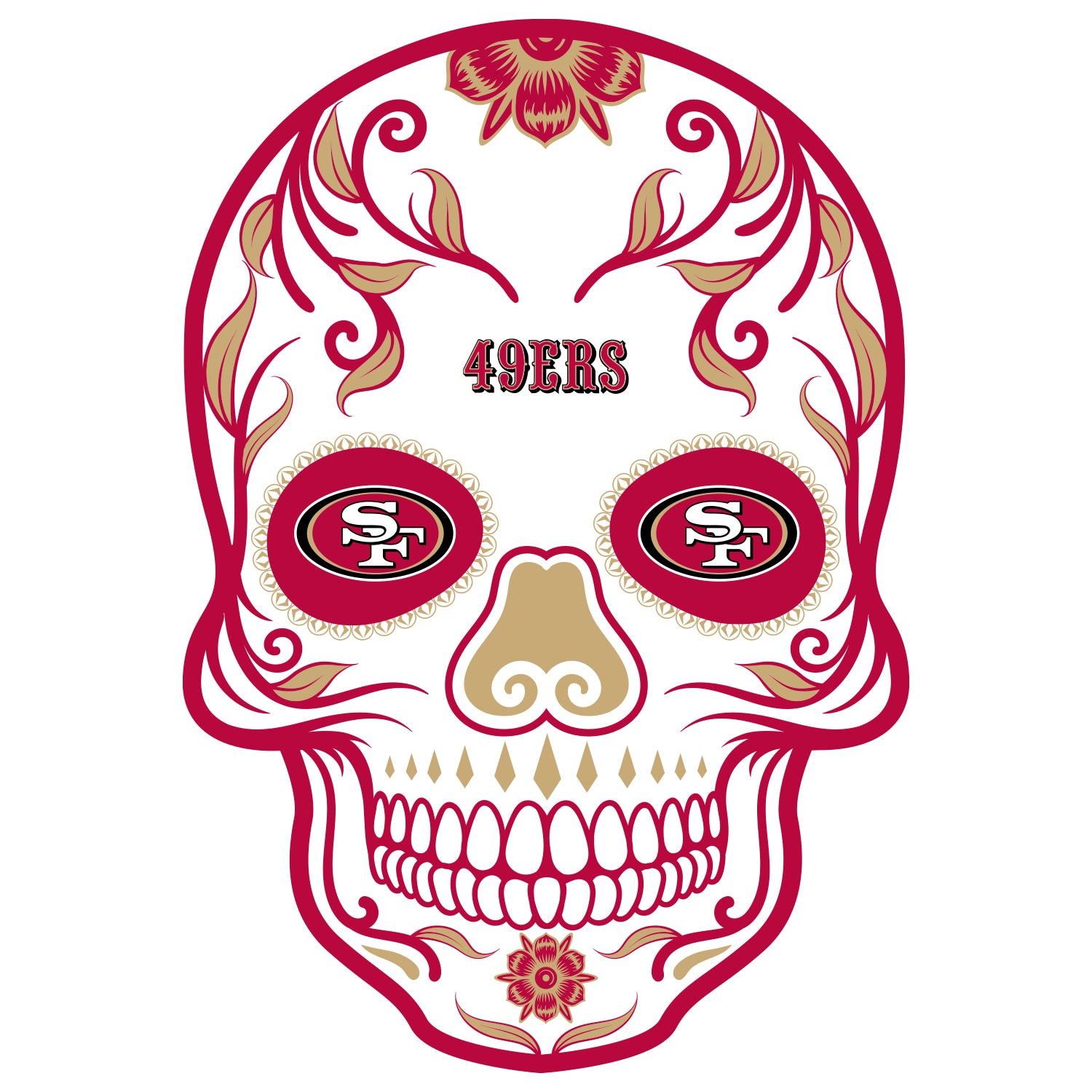 San Francisco 49'ers 49ers Sugar Skull NFL and 19 similar items