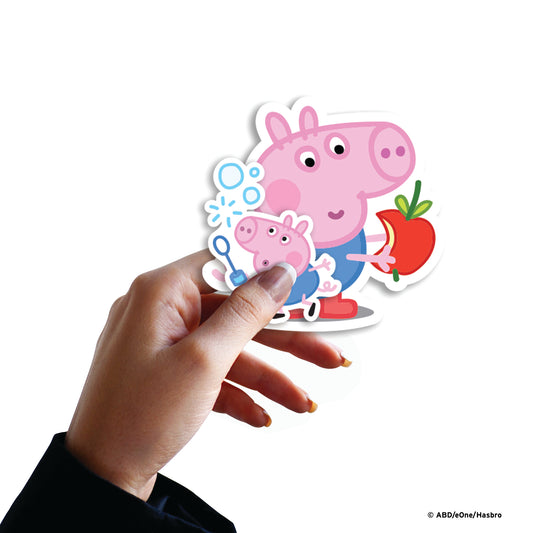Peppa Pig: George Minis        - Officially Licensed Hasbro Removable     Adhesive Decal