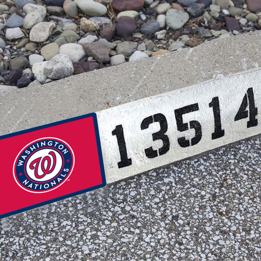 Washington Nationals:  Address Block Logo        - Officially Licensed MLB    Outdoor Graphic