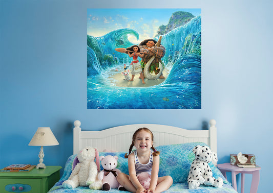 Moana:  Into The Waves Mural        - Officially Licensed Disney Removable Wall   Adhesive Decal