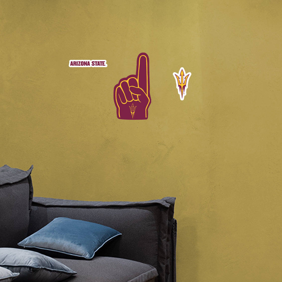 Arizona State Sun Devils:  2021  Foam Finger        - Officially Licensed NCAA Removable     Adhesive Decal