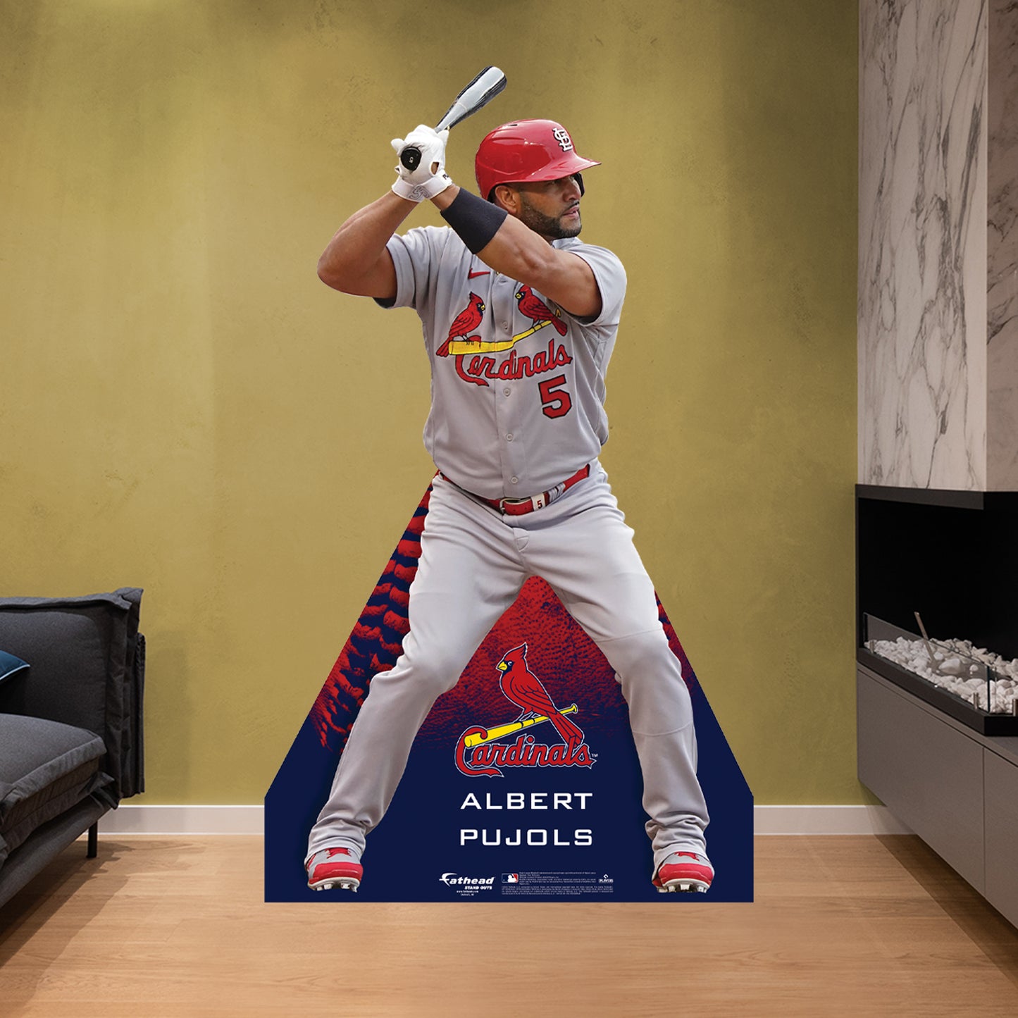 St. Louis Cardinals: Albert Pujols  Stand Out Life-Size   Foam Core Cutout  - Officially Licensed MLB    Stand Out
