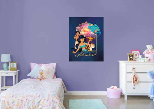 Aladdin:  Ready For Adventure Mural        - Officially Licensed Disney Removable Wall   Adhesive Decal