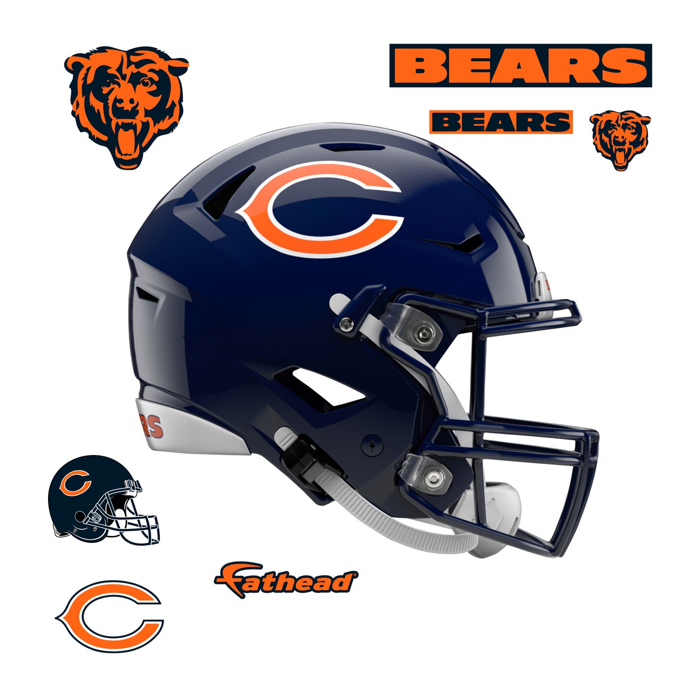 Chicago Bears: 2022 Helmet - Officially Licensed NFL Removable Adhesive  Decal