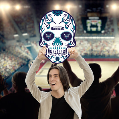 Charlotte Hornets:  2022 Skull   Foam Core Cutout  - Officially Licensed NBA    Big Head