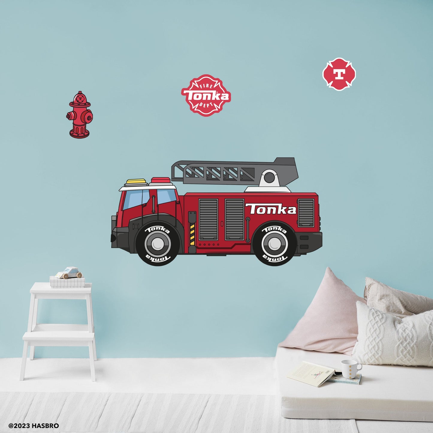 Tonka Trucks: Fire Truck Classic RealBig - Officially Licensed Hasbro Removable Adhesive Decal