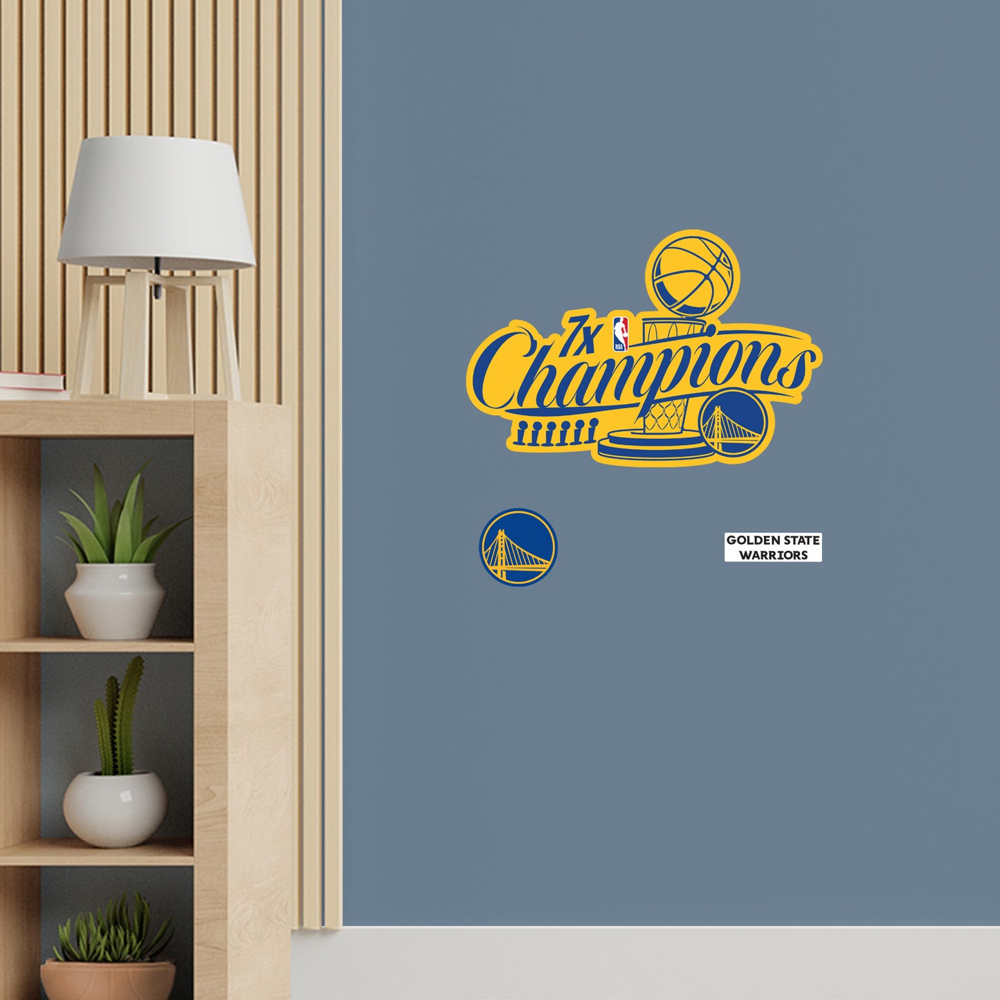 Golden State Warriors:  2022 7X Champions Logo        - Officially Licensed NBA Removable     Adhesive Decal