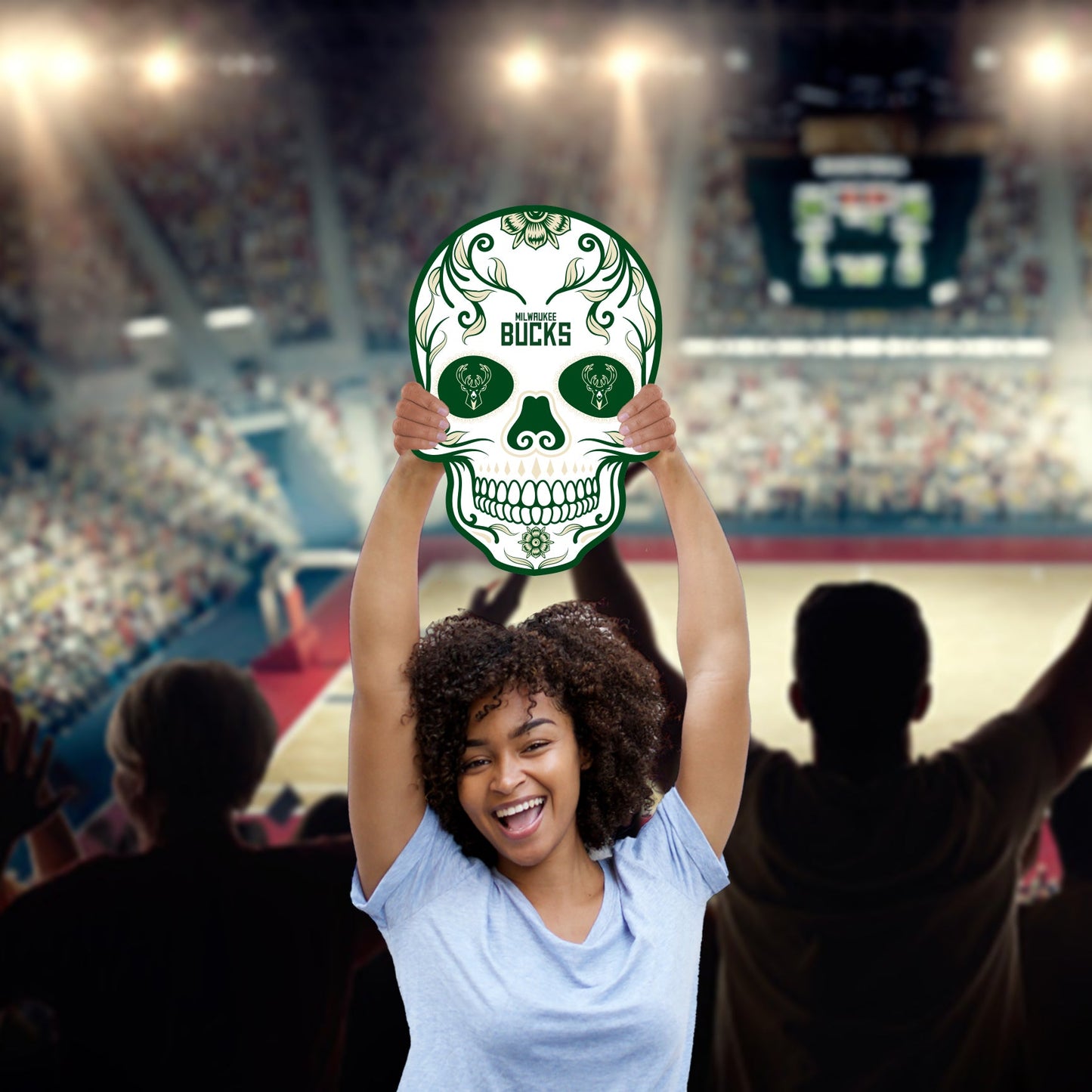 Milwaukee Bucks: Skull Foam Core Cutout - Officially Licensed NBA Big Head