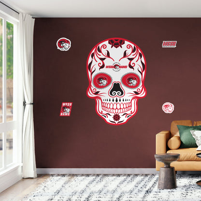 Winston-Salem State Rams: Skull - Officially Licensed NCAA Removable Adhesive Decal