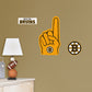 Boston Bruins:    Foam Finger        - Officially Licensed NHL Removable     Adhesive Decal