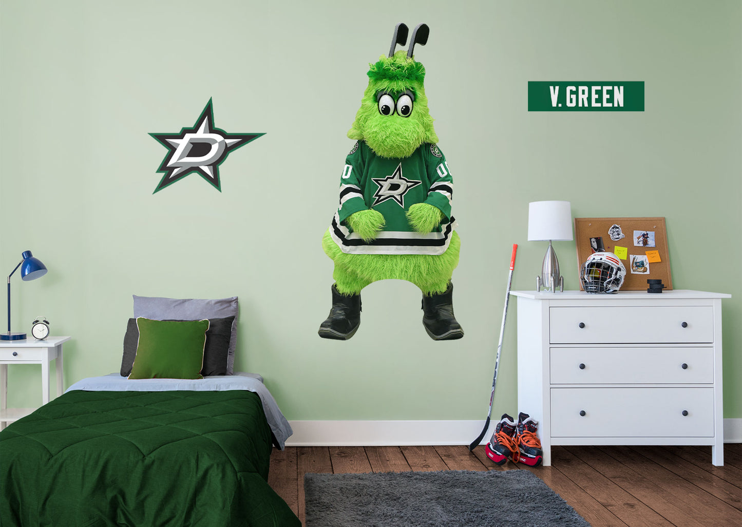 Dallas Stars Hockey Puck - Victor E. Green Mascot With 3D Texture
