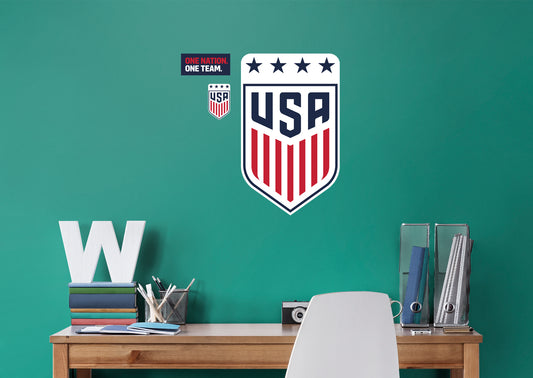 USWNT 2021 Logo        - Officially Licensed USWNT Removable Wall   Adhesive Decal