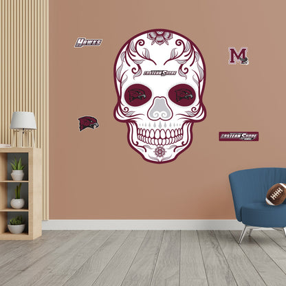 Maryland Eastern Shore Hawks: Skull - Officially Licensed NCAA Removable Adhesive Decal