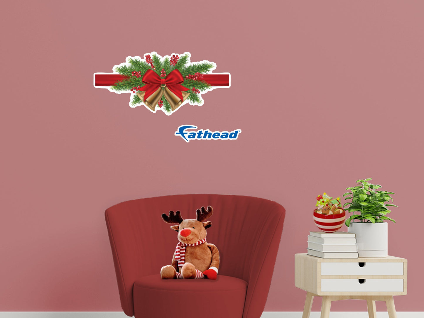 Christmas: Bow Icon - Removable Adhesive Decal