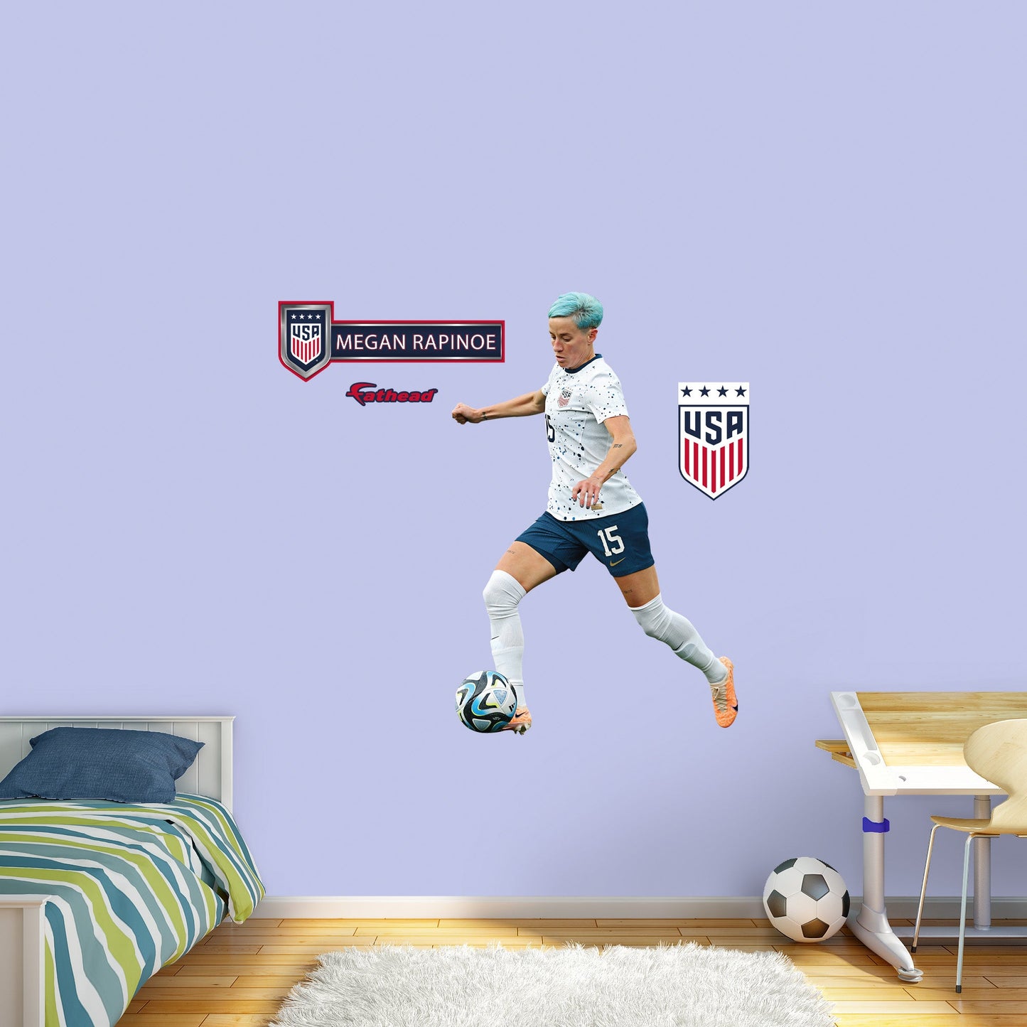 Megan Rapinoe         - Officially Licensed USWNT Removable     Adhesive Decal