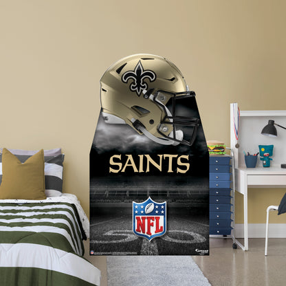 New Orleans Saints:  2022 Helmet  Life-Size   Foam Core Cutout  - Officially Licensed NFL    Stand Out