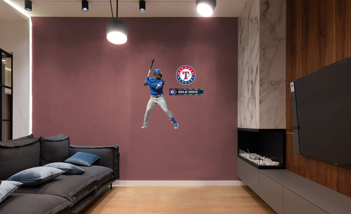 Texas Rangers: Adolis Garcâˆšâ‰ a - Officially Licensed MLB Removable Adhesive Decal
