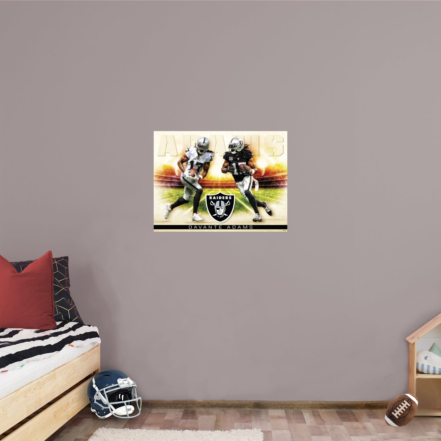 Las Vegas Raiders: Davante Adams Icon Poster - Officially Licensed NFL Removable Adhesive Decal