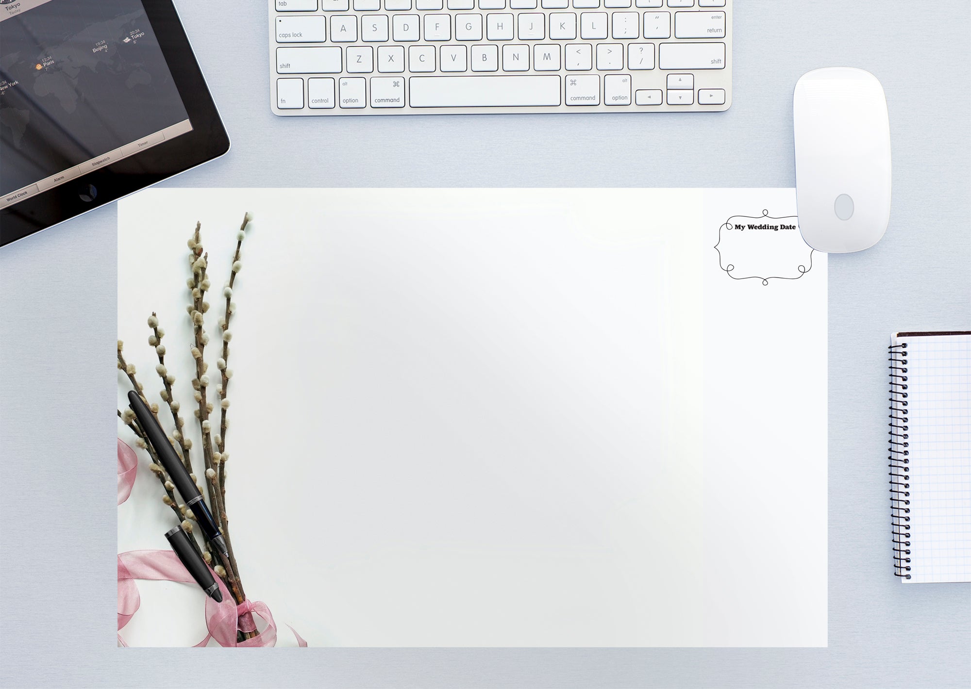 Wedding Dry Erase Flower Ribbon - Removable Wall Decal – Fathead