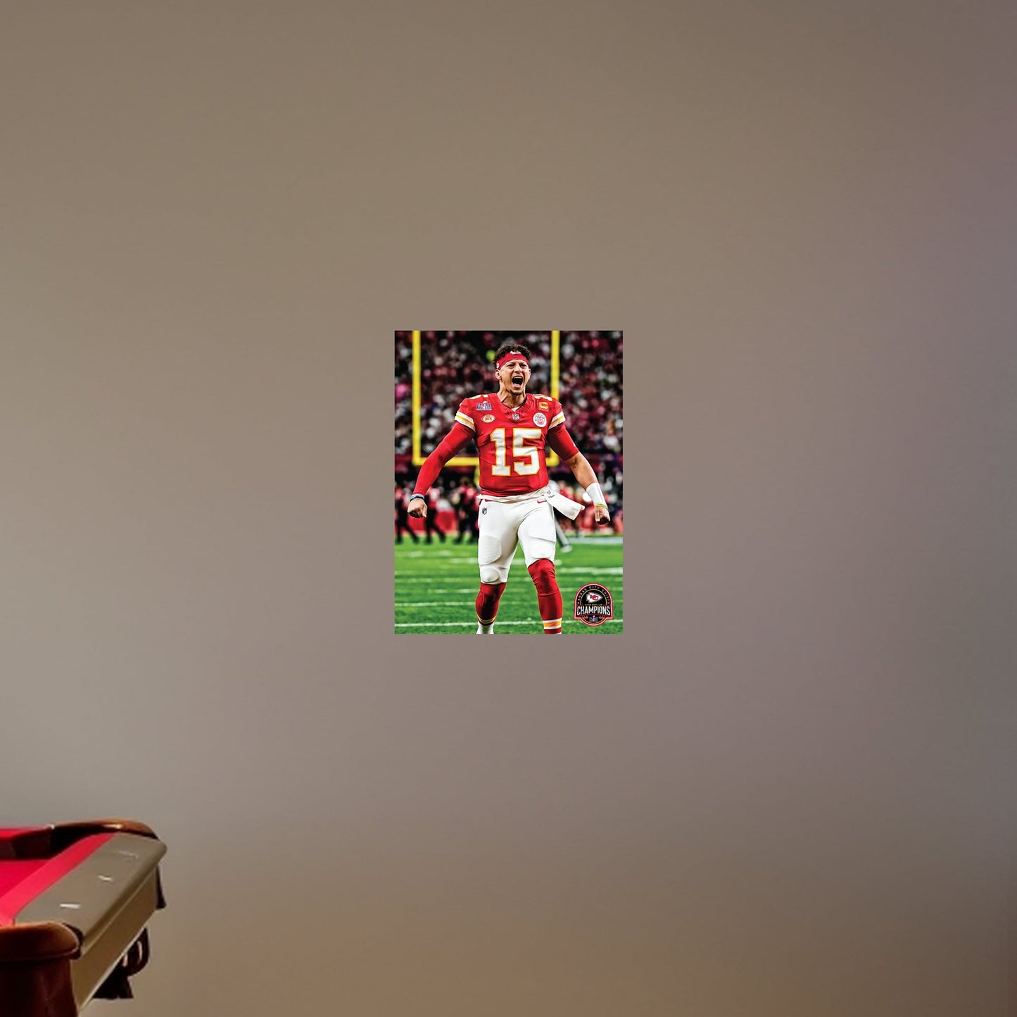 Kansas City Chiefs: Patrick Mahomes II Super Bowl LVIII Celebration Poster        - Officially Licensed NFL Removable     Adhesive Decal