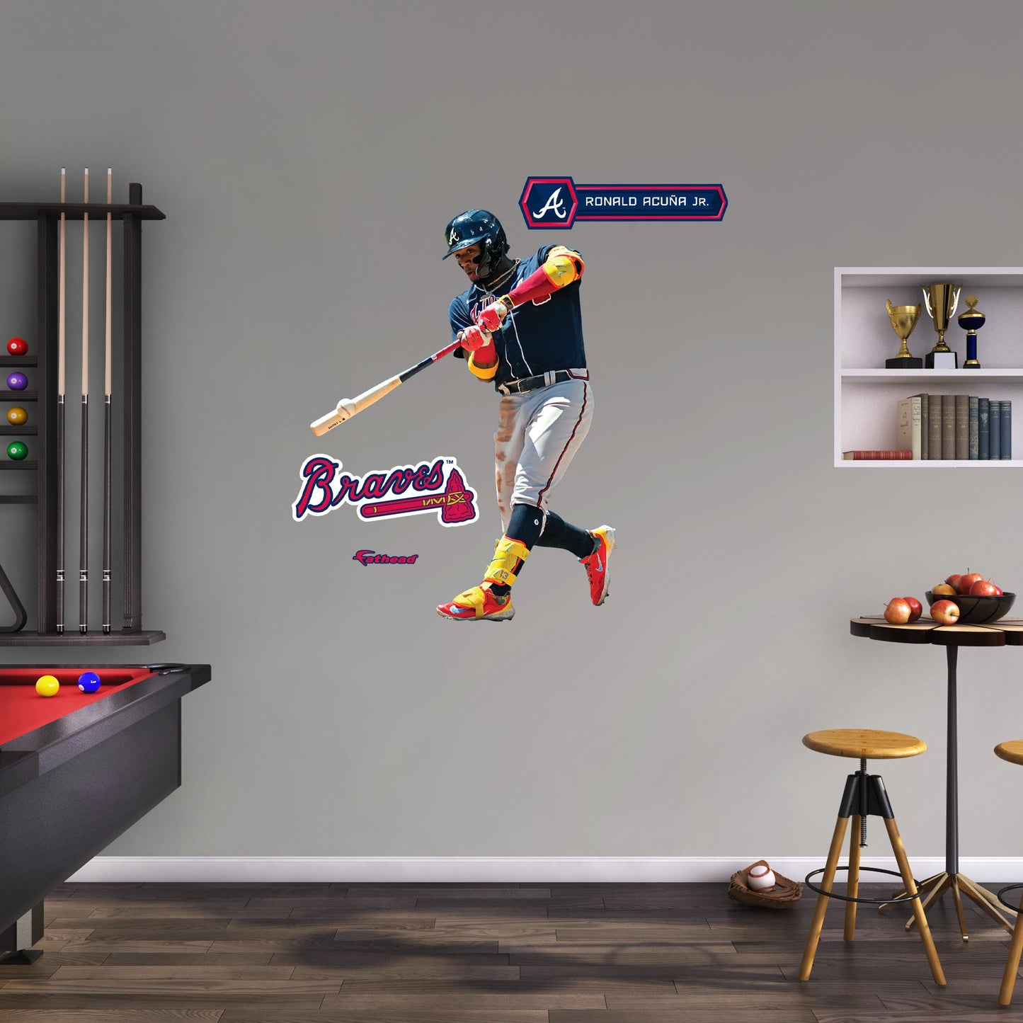 Atlanta Braves: Ronald Acuña Jr.  Swing        - Officially Licensed MLB Removable     Adhesive Decal
