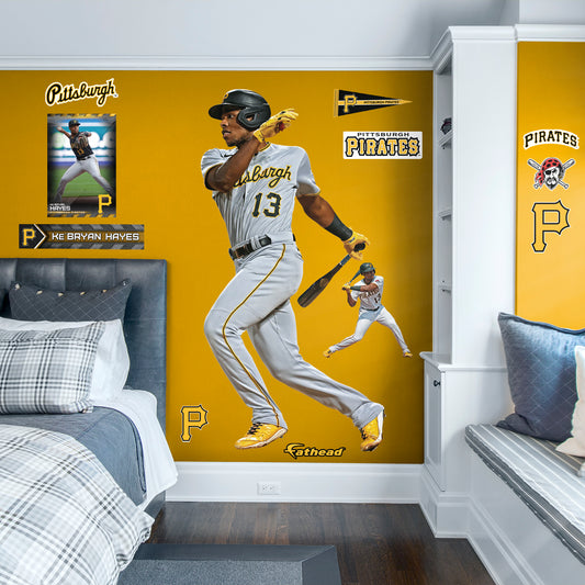 Pittsburgh Pirates: Ke'Bryan Hayes         - Officially Licensed MLB Removable     Adhesive Decal
