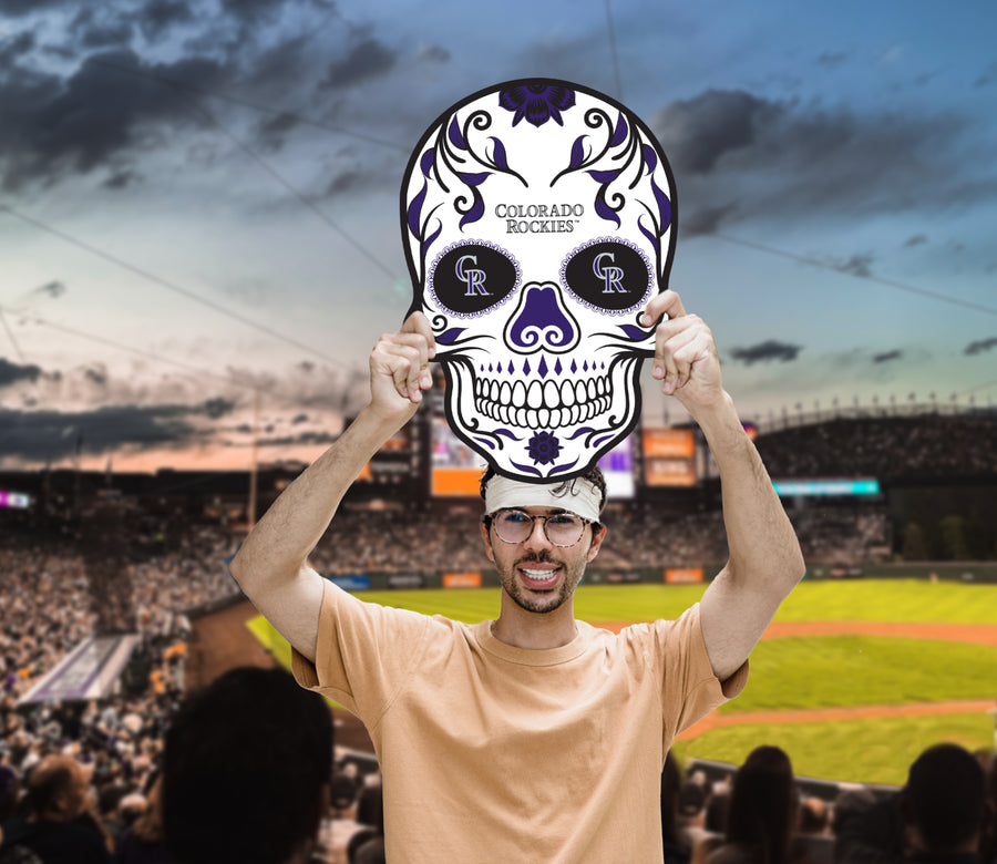 Skull Logo - Big Head - Official MLB - Colorado Rockies - Foam Core Cutout