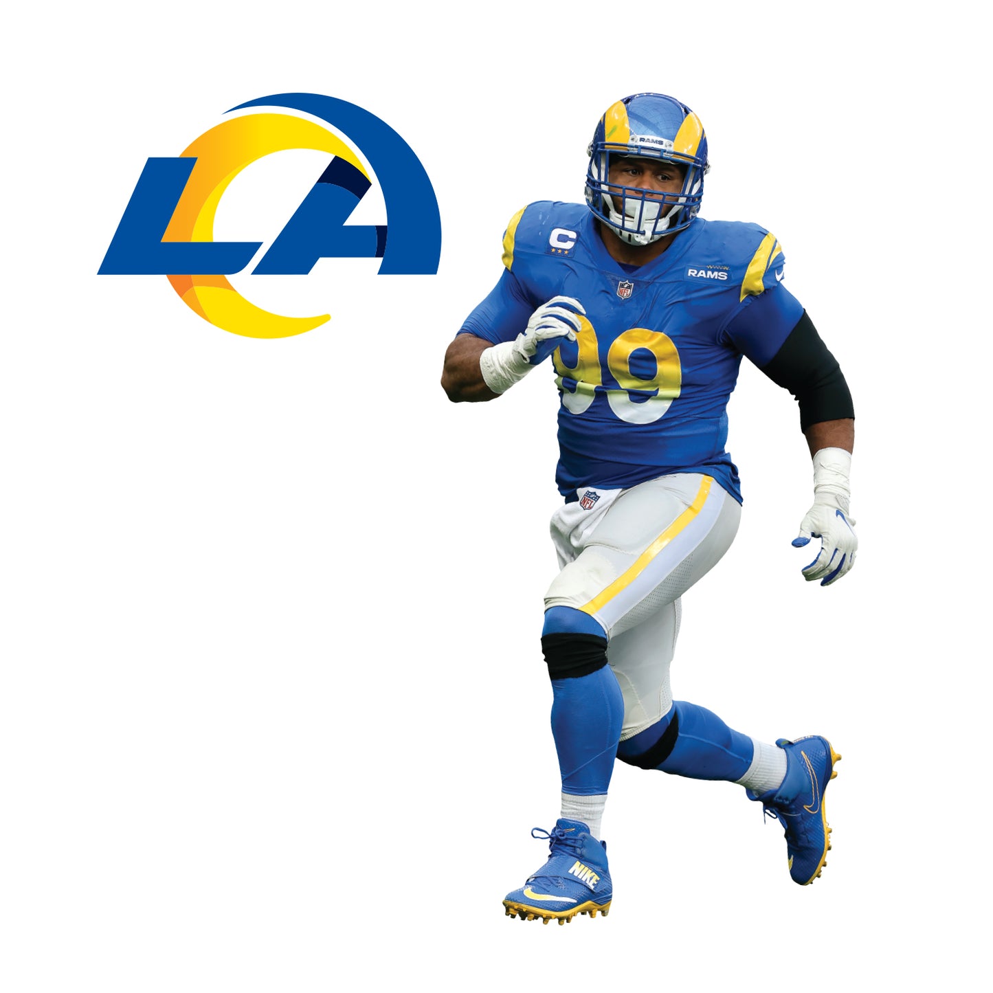 Aaron Donald #99 MAGNET - Los Angeles Rams Die cut Vinyl DPOY NFL LA