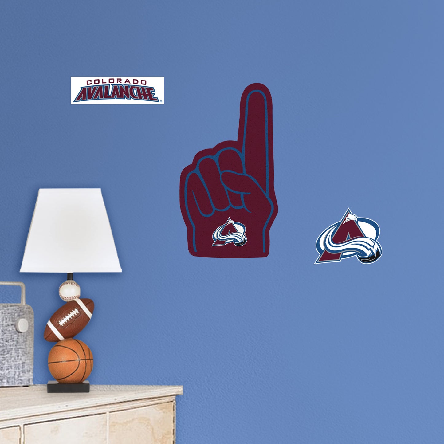 Colorado Avalanche:    Foam Finger        - Officially Licensed NHL Removable     Adhesive Decal