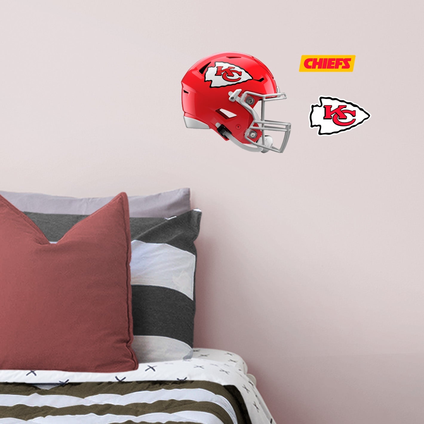 Kansas City Chiefs: Helmet - Officially Licensed NFL Removable Adhesive Decal