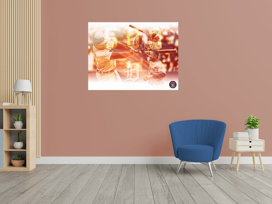 Miguel Cabrera - 500th HR Mural - Peel & Stick Poster - Official MLB - Detroit Tigers - Reusable Vinyl Wall Decal