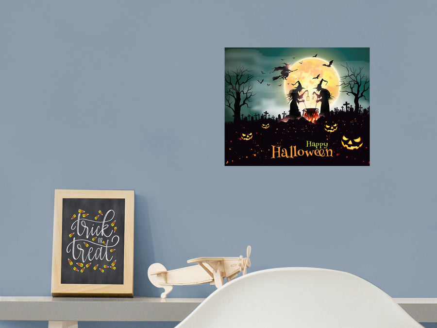 Halloween:  Three Witches Mural        -   Removable Wall   Adhesive Decal