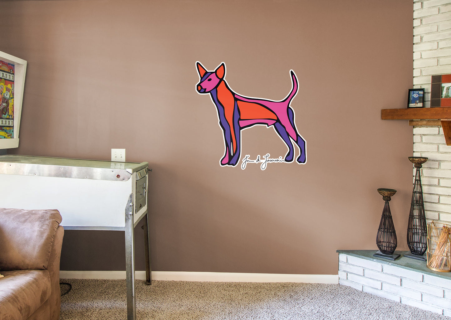 Dream Big Art:  Dog Icon        - Officially Licensed Juan de Lascurain Removable     Adhesive Decal