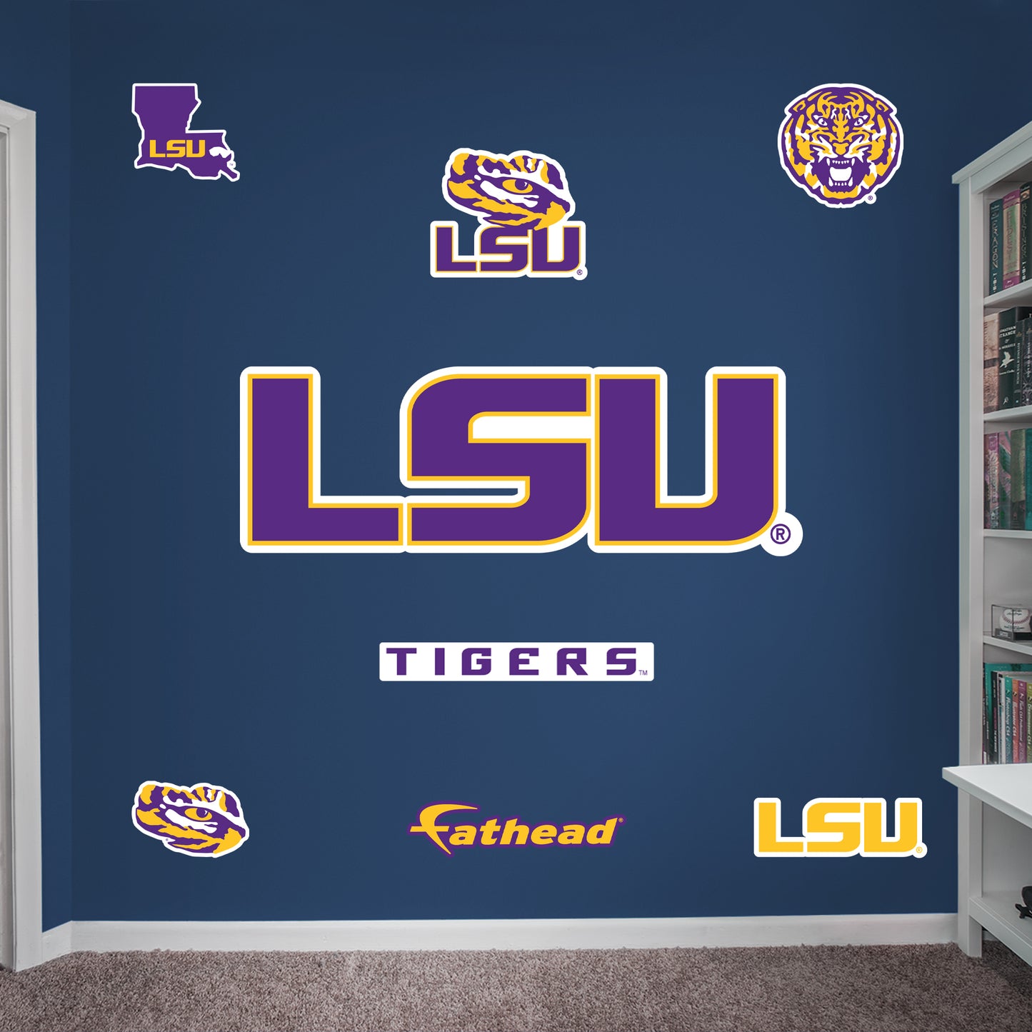 LSU Tigers:  2022 Purple Logo        - Officially Licensed NCAA Removable     Adhesive Decal